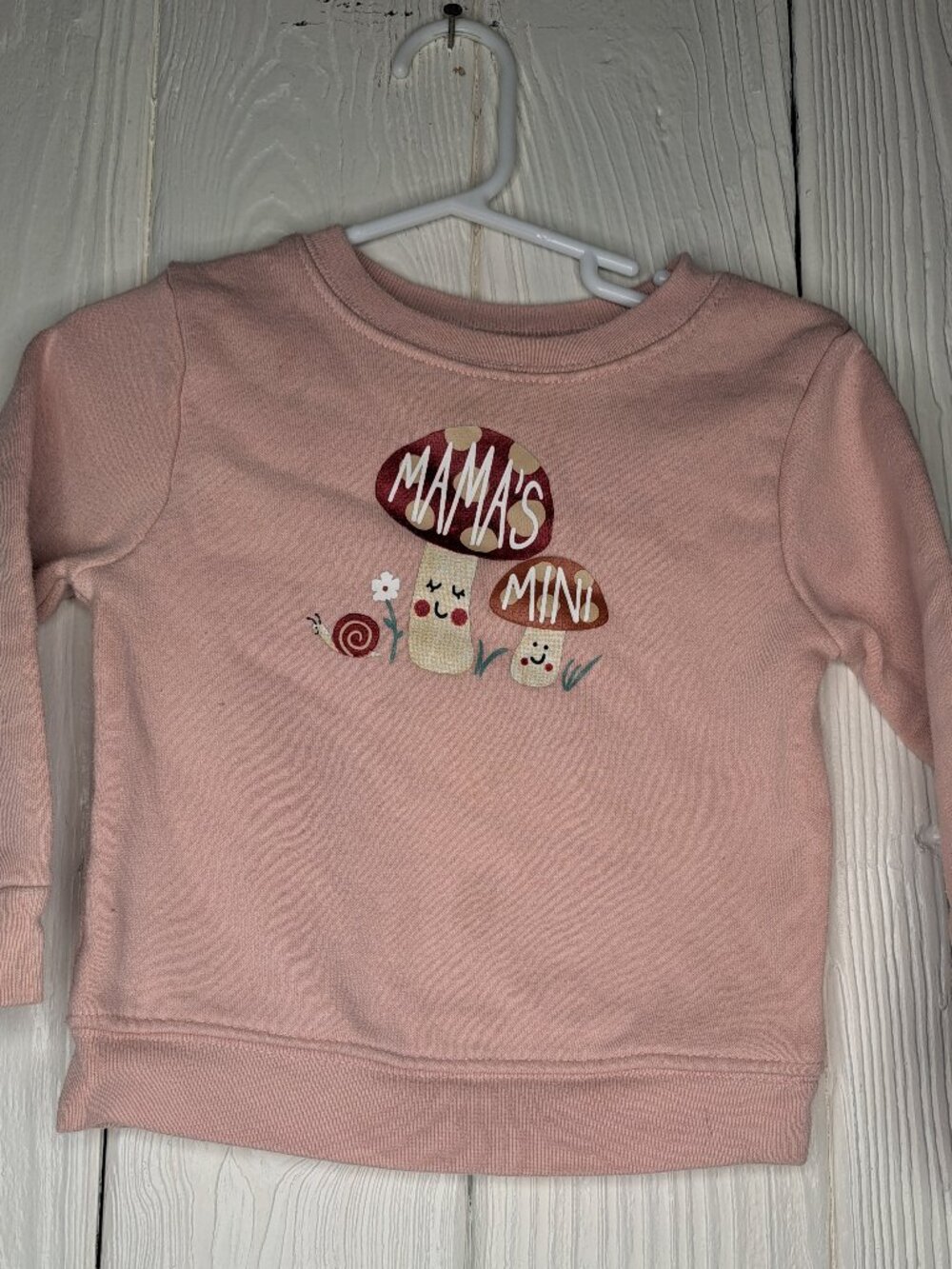 Mama's Mini pink sweatshirt for girls size 24 months